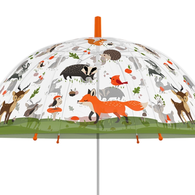 Esschert Design Kinder Regenschirm Waldtiere - Regenschirm für Kinder - KG261