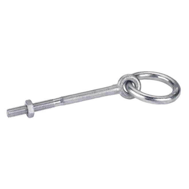 Barrenring 80mm (M10x50), verzinkt mit Mutter, Anbindering zur Viehanbindung