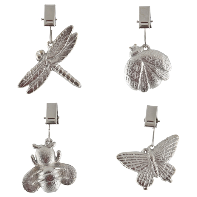 Esschert Design Tischtuchgewichte Gusseisen TW31, 4er Set, verschiedene Designs