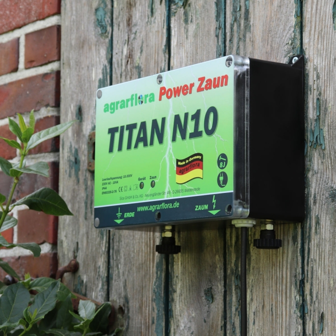 Agrarflora Weidezaungerät TITAN N10 - 10.000 Volt - 8 Joule - 230V Elektrozaungerät