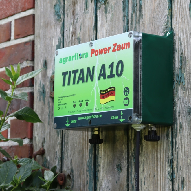 Agrarflora Weidezaungerät TITAN A10 - 10.000 Volt - 6 Joule - 12V Elektrozaungerät