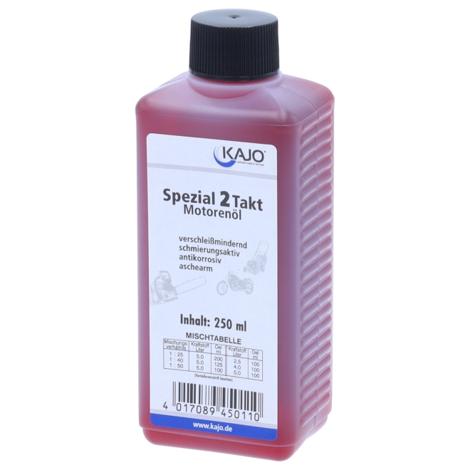 Kajo Spezial 2-Takt Motorenöl 250ml - für Rasenmäher und Motorsägen