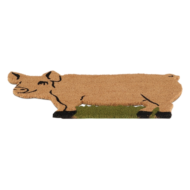 Esschert Design Kokosmatte Schwein, Fußmatte, Türmatte, Schmutzfangmatte, RB263