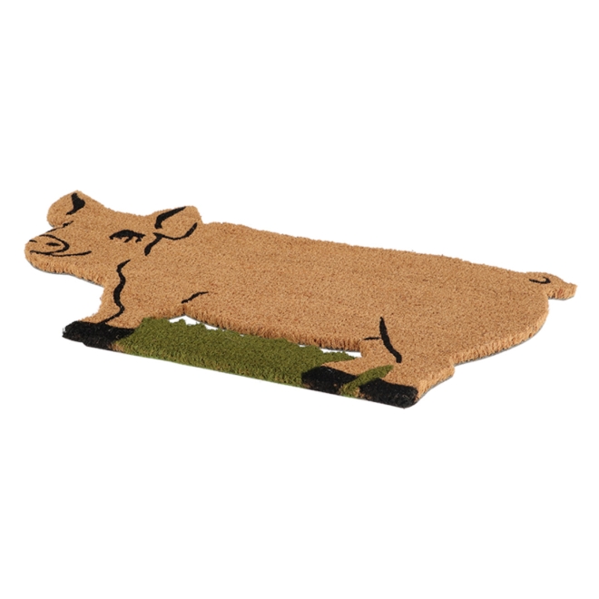 Esschert Design Kokosmatte Schwein, Fußmatte, Türmatte, Schmutzfangmatte, RB263