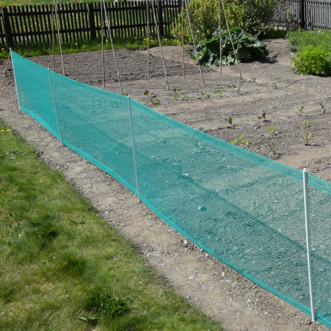 20m Universal Begrenzungszaun, 80cm, 11 Pfähle, mobiler Steckzaun, Campingzaun