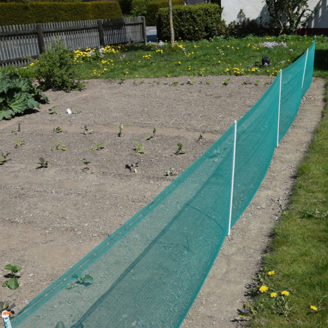 20m Universal Begrenzungszaun, 80cm, 11 Pfähle, mobiler Steckzaun, Campingzaun