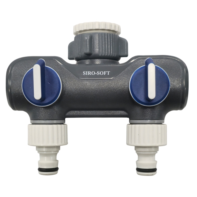 Siro Soft 2-Verteiler, regulierbar, 2 x Klick-Anschluß