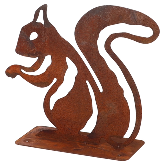 Esschert Design Gartenfigur Eichhörnchen 22x20cm - Tier Dekofigur in Rostoptik