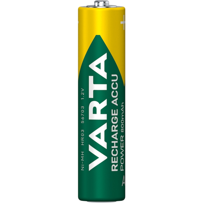 Varta Recharge Accu AAA, Micro HR03, 1,2 Volt, 800mAh - 4er Blister
