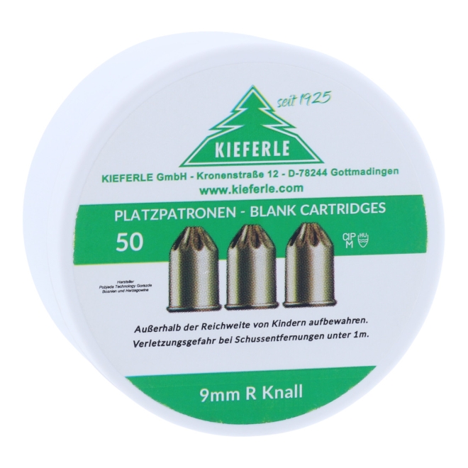Kieferle Kartuschen Kaliber 9x17, Platzkartuschen für Wühlmausschussfallen - 50 Stück