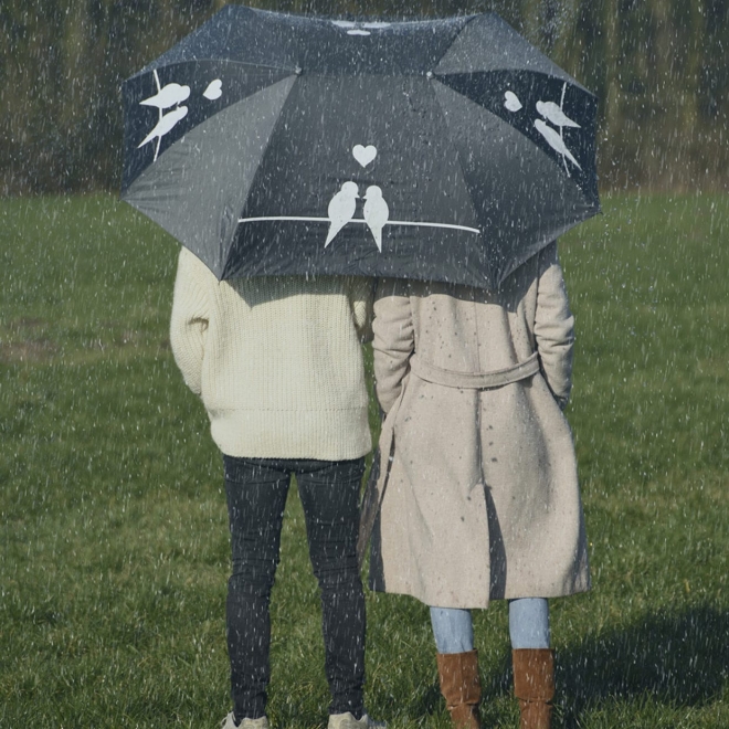 Esschert Design Partnerschirm, Regenschirm für 2 Personen, extra breit