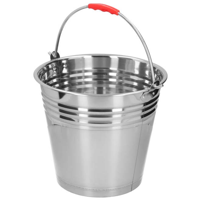 Edelstahleimer 12 Liter - rostfreier Industrieeimer - Wassereimer, Universaleimer