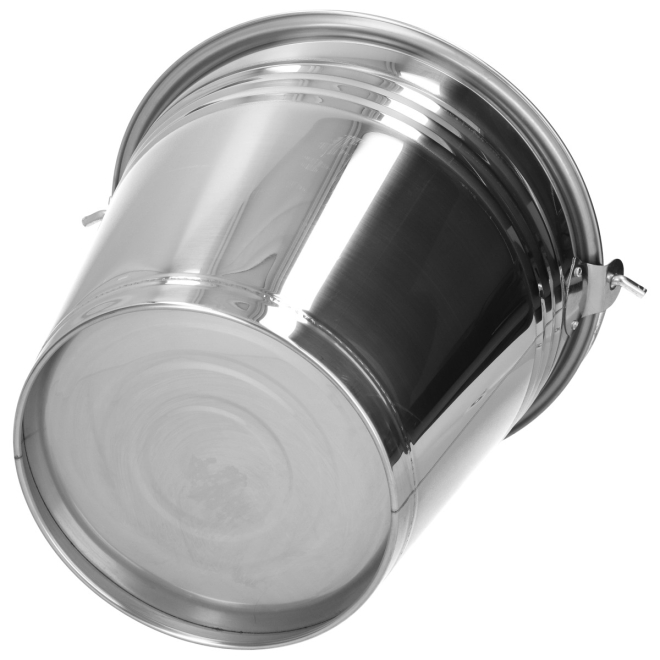 Edelstahleimer 12 Liter - rostfreier Industrieeimer - Wassereimer, Universaleimer