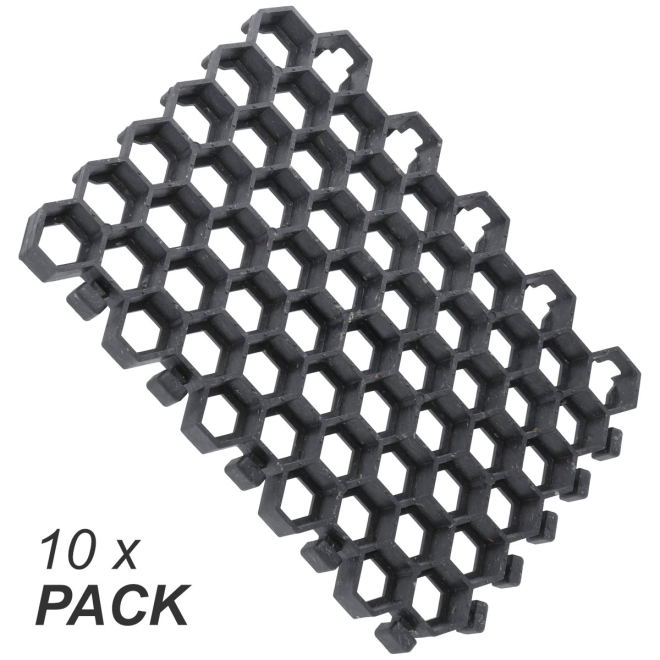 10x hanit Paddockplatte Recycling Kunststoff - Rasenwabe 40x50x4cm