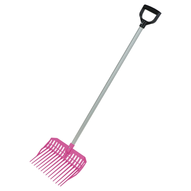 Kinder Dunggabel EcoFork Mini mit Stiel - pink - Mistgabel für Kinder 113cm