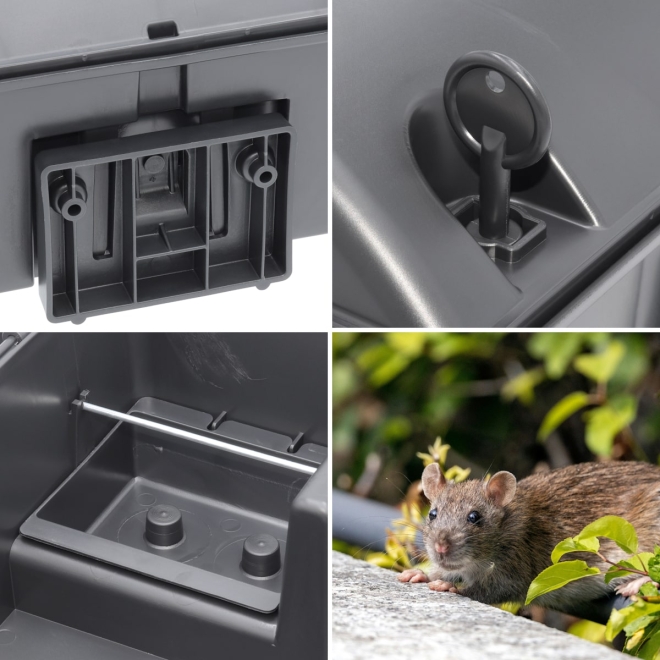 2x Köderstation Rattenbox 2er Sparset - Rattenköderstation - Köderbox für Ratten - 2 Stück