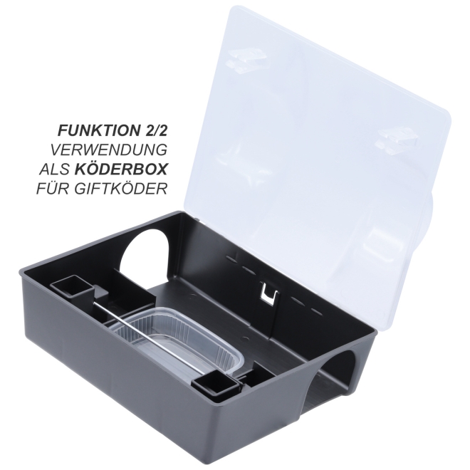 2x Köderstation Dualbox 2er Sparset - Durchlauf Schlagfalle und Köderbox - 2 Stück