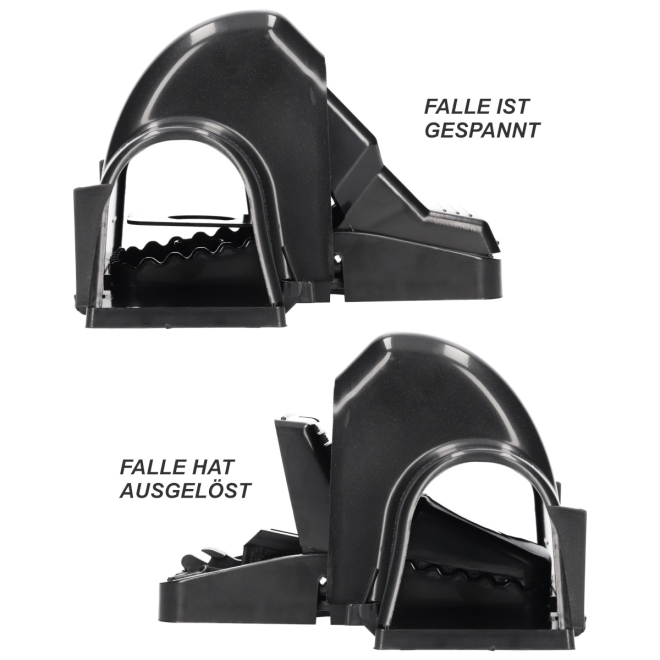 4x Durchlauf Schlagfalle für Ratten - Rattenschlagfalle - Outdoor Rattenfalle - 4 Stück