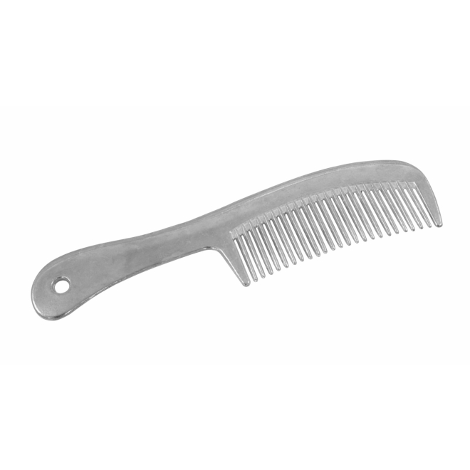Mähnenkamm mit Griff, Aluminium, Kamm zur Pflege von Pferdemähnen