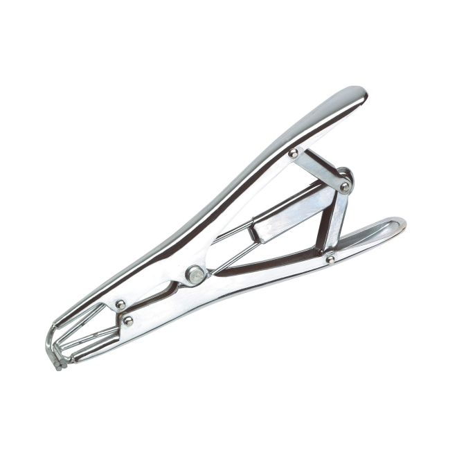 Spannzange Metall, zum Anlegen von Gummiringen bei Lämmern und Ferkeln