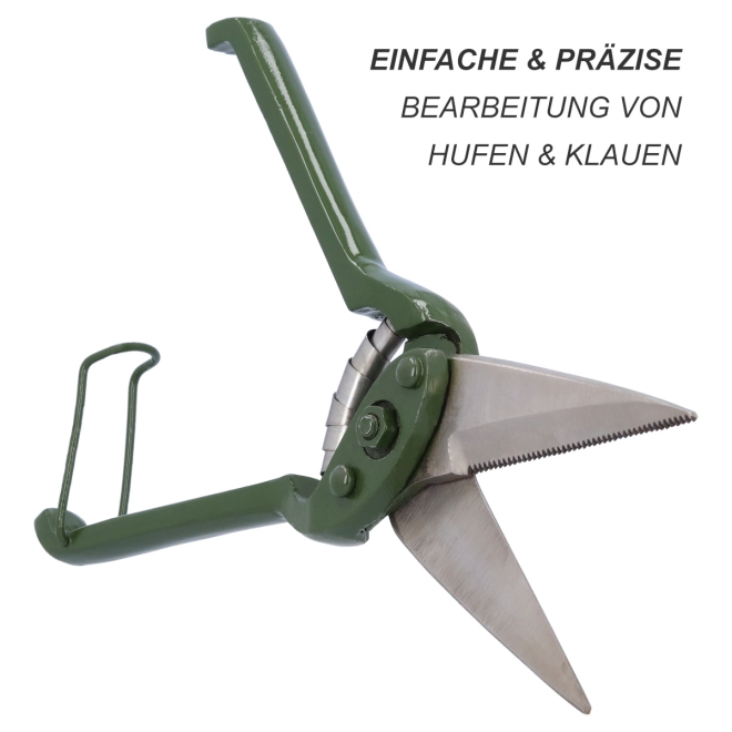 Klauenschere für Schafe und Ziegen - einseitig gezahnt - Hufschere zur Klauenpflege