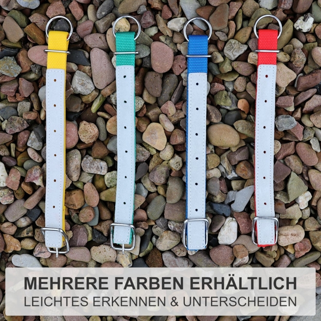 Halsriemen für Schafe, verstellbares Ziegenhalsband, Nylon & Leder, Gelb, 60cm