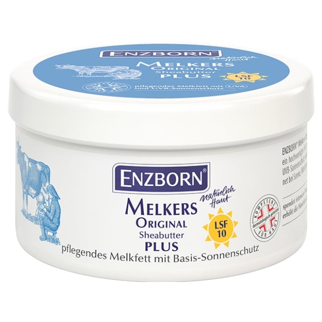 Enzborn Melkers Original Sheabutter PLUS 250ml, Melkfett mit Sonnenschutz