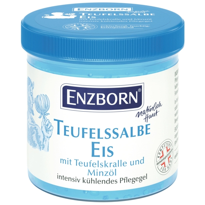 Enzborn Teufelssalbe Eis 200ml, kühlendes Pflegegel mit der Kraft der Teufelskralle