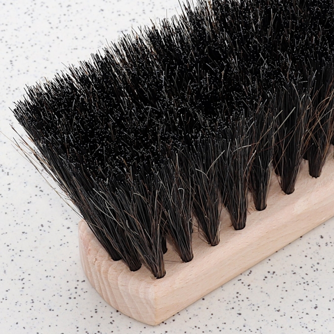 Handfeger Rosshaar 28cm, Buchenholz, Rosshaar-Handfeger für feinen Schmutz