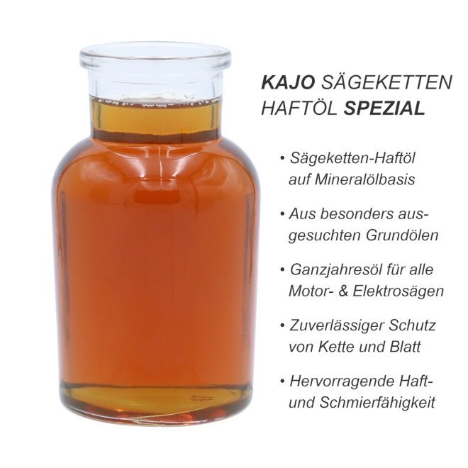 Kajo Sägeketten Haftöl 1 Liter - Sägekettenöl für Motorsägen aller Art