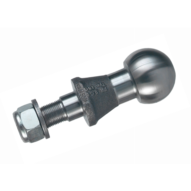Anhängebolzen M22, mit Kugelkopf 50mm, DIN 74058, zum Anbringen auf der Ackerschiene