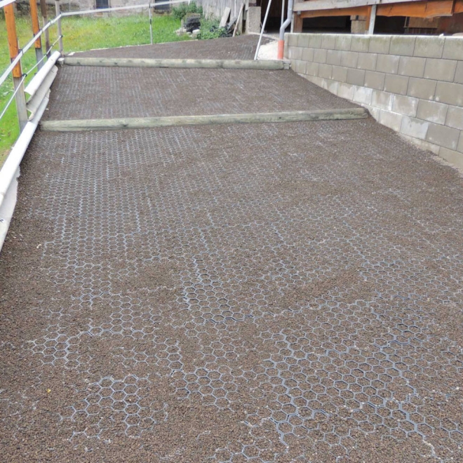 10x hanit Paddockplatte Recycling Kunststoff - Rasenwabe 40x50x4cm