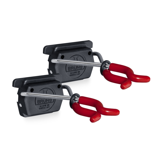 2x Bruns Gerätehalter, Zusatzhalter für Wandschiene, Halterung für Gartengeräte - SB 2.0