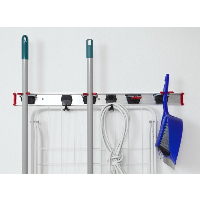 Bruns Gerätehalter, Aluminium-Wandschiene 100cm + 6 Halter - SB 6.10A