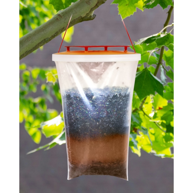 RedTop Fliegenfalle 3 Liter - Einwegmodell - Fliegenfänger für den Außenbereich