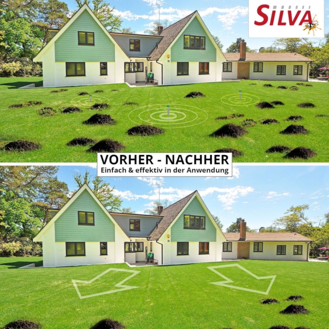 Silvatronic Maulwurfabwehr, Maulwurfstab, batteriebetriebener Wühlmausschreck