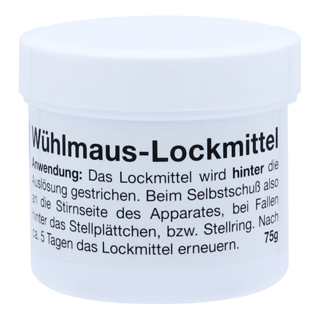Kieferle Wühlmauslockmittel 75g, Lockstoff für Wühlmausschussfallen und Wühlmausschussgeräte