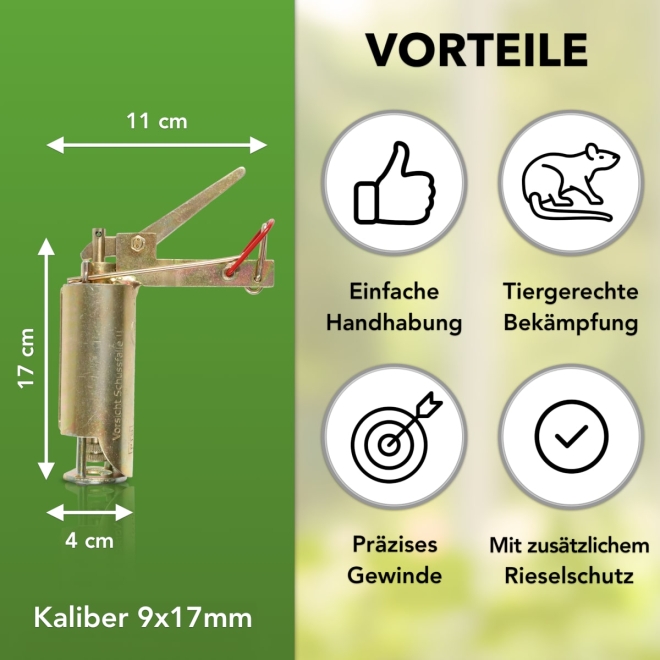 2x Sica Wühlmausschussfalle + 50 Kartuschen - Wühlmausschussgerät - 2er Sparset