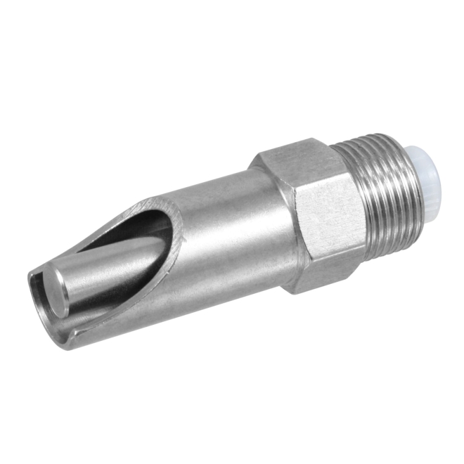 Beißnippel STANDARD-LINE 3/4 Zoll, 80mm, NIRO, mit dickem Druckkegel für Sauen und Eber