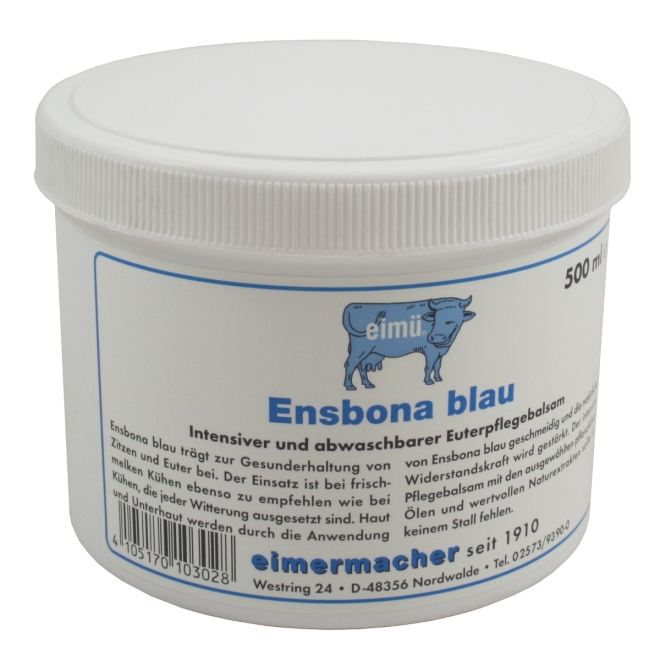 eimü Ensbona Blau+ 500ml Dose, regenerativer Euterbalsam für Rinder und Rinder