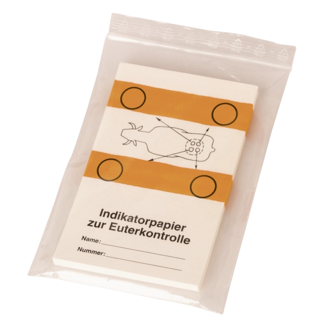 Indikatorpapier, 25 Blatt, zum schnellen Nachweis von Eutererkrankungen bei Kühen und Rindern