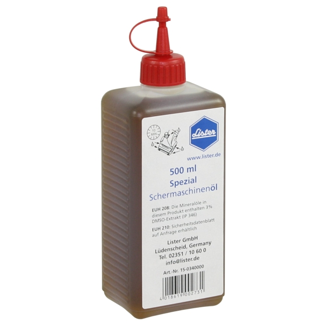 Lister Schermaschinenöl 500ml, Spezial-Öl für Schermaschinen und Schermesser