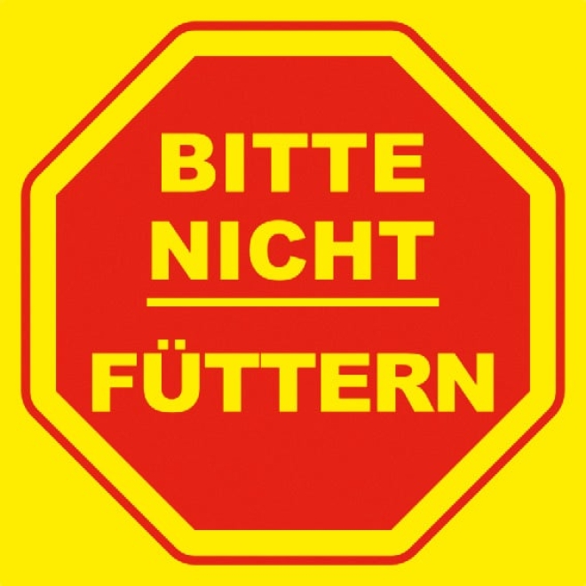 Hinweisschild: Bitte nicht füttern, gelb, 200x200mm, Verbotschild