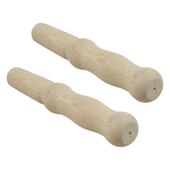 Schubkarrengriffe 25mm, Eschenholz, unlackiert, Karrengriffe, Holzgriffe - 2 Stück