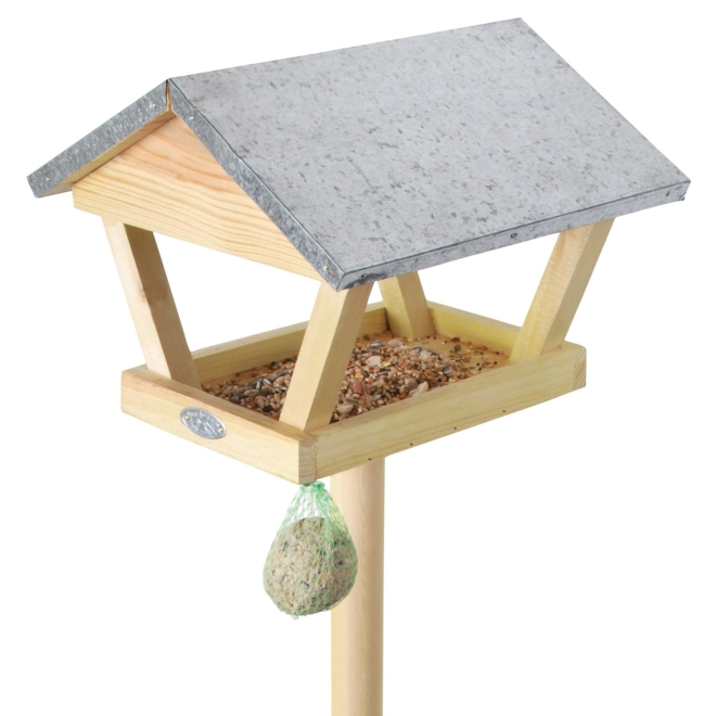 Esschert Design Futterhaus mit Stab, Futterstation, Futterstelle, Vogelhaus, FB72