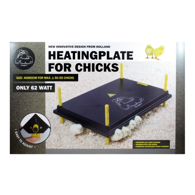 Küken-Wärmeplatte Comfort 40x60cm, 56 Watt, 230 Volt, Heizplatte für die Kükenaufzucht