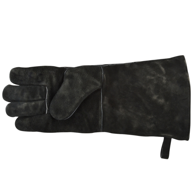 Esschert Design Grillhandschuh FF264, 40cm, Leder, BBQ-Handschuh, Kaminhandschuh