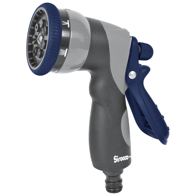 Siro Soft Brausepistole Premium 7 Düsen - mit Feststeller und Sprühstärkenregelung