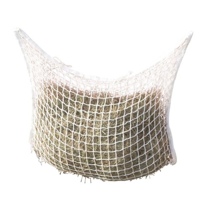 Heunetz 90x60cm, weiß, Maschenweite 3x3cm, Futternetz für Ponys und Anhänger