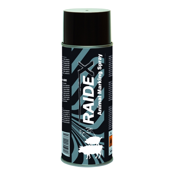 Raidex Viehzeichenspray 500ml Schwarz, Markierungsspray zur Kennzeichnung von Tieren